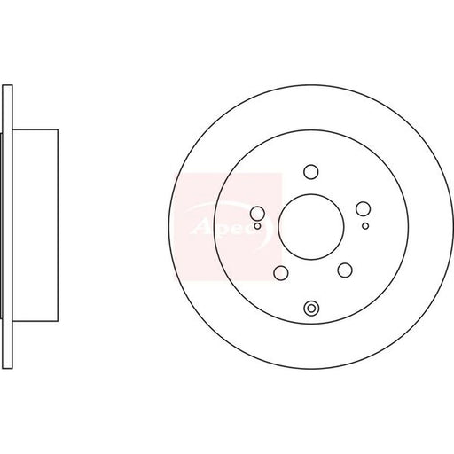 Apec 2 x Solid Rear Brake Discs DSK2353
