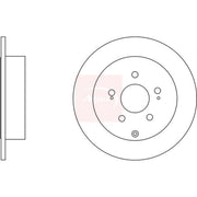 Apec 2 x Solid Rear Brake Discs DSK2353