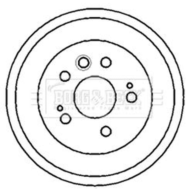 Borg & Beck Brake Drum Assembly Rear BBR7180