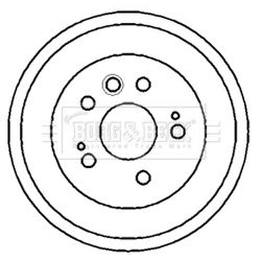 Borg & Beck Brake Drum Assembly Rear BBR7180