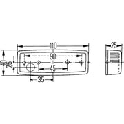 Hella Side Marker Light Wide High 2PS 006 717-051