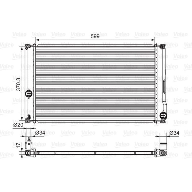 Valeo Engine Radiator 701657