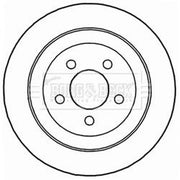 Borg & Beck 2 x Solid Rear Brake Discs BBD4735