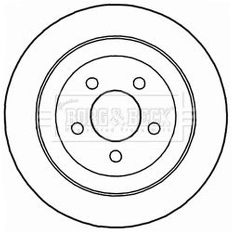 Borg & Beck 2 x Solid Rear Brake Discs BBD4735
