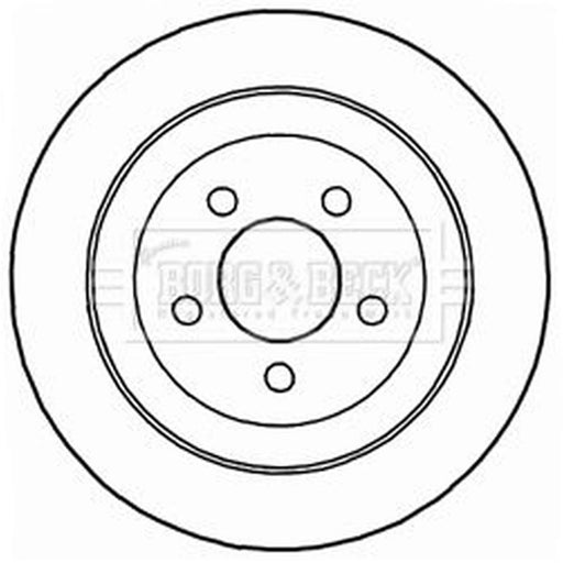 Borg & Beck 2 x Solid Rear Brake Discs BBD4735