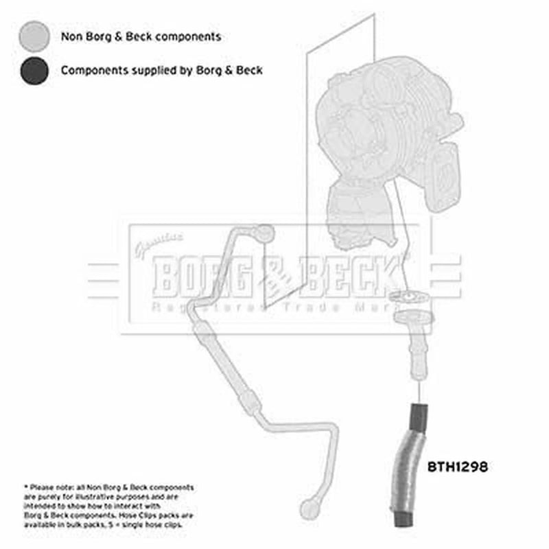 Borg & Beck Intercooler Turbo Charge Air Hose BTH1298