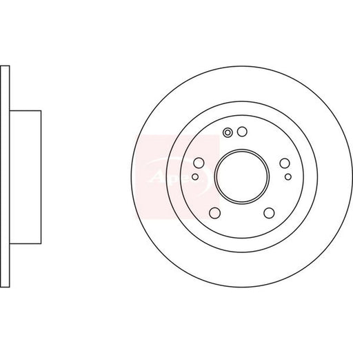 Apec 2 x Solid Rear Brake Discs DSK3266