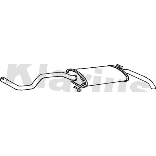 Klarius Box With Tail Pipe Rear VW474M