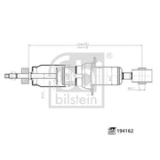 Febi Shock Absorber Damper Strut Front Right 194162