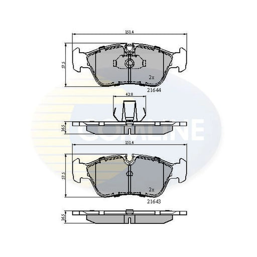 Comline 4 x Front Brake Pad Set CBP01023