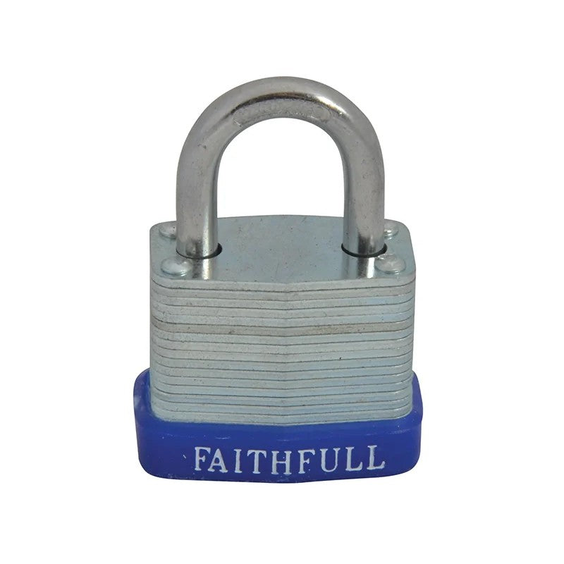 Faithfull Laminated Steel Padlock 3 Keys 30-50mm