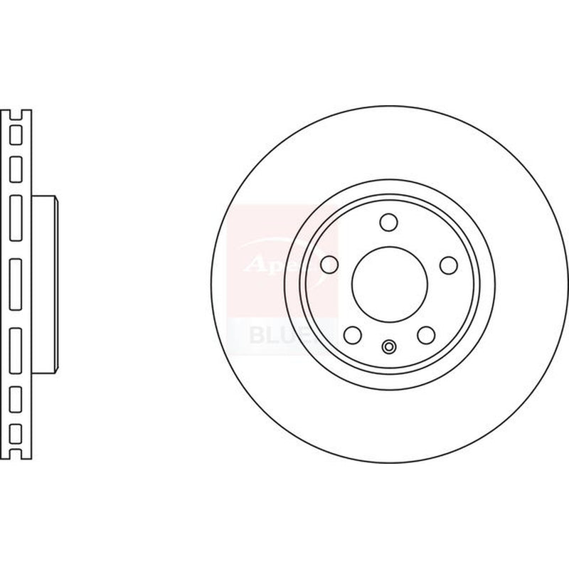 Apec 2 x Vented Front Brake Discs SDK6751