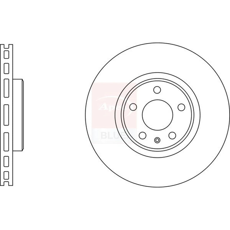 Apec 2 x Vented Front Brake Discs SDK6751