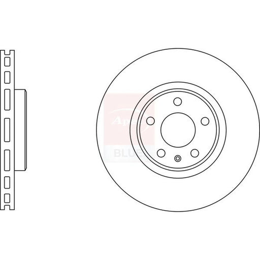 Apec 2 x Vented Front Brake Discs SDK6751