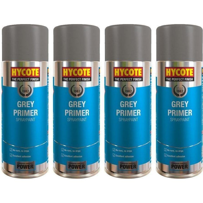 4x Hycote XUK03015 Grey Primer 400ml C/O Hycote  - Town Parts