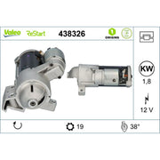 Valeo Starter Motor 12V 1.8kW 19 Teeth 438326