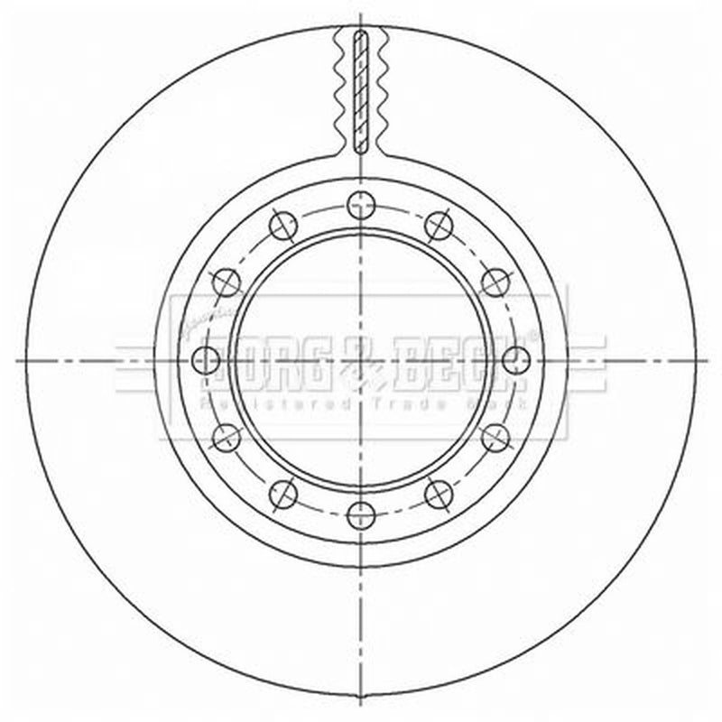 Borg & Beck 2 x Vented Front Brake Discs BBD32639