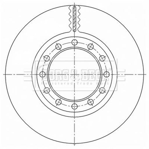 Borg & Beck 2 x Vented Front Brake Discs BBD32639