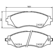DON Front Brake Pad Set PCP1387