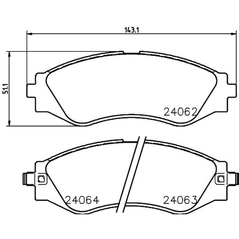 DON Front Brake Pad Set PCP1387