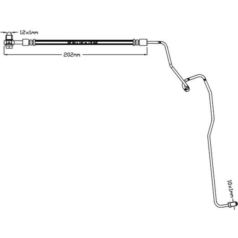 Abtex Brake Hydraulic Hose Line Rear Left ABH1186L