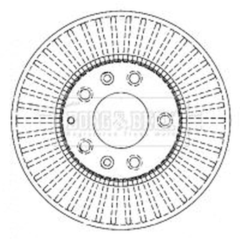 Borg & Beck 2 x Vented Front Brake Discs BBD4334