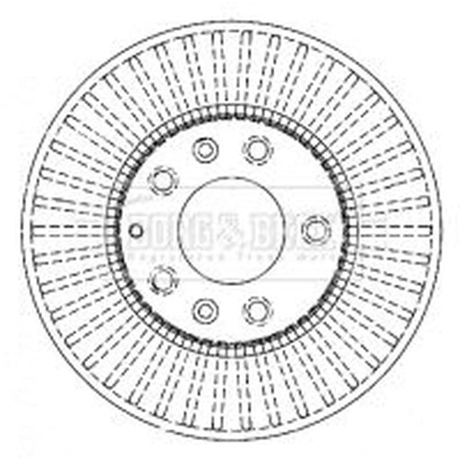 Borg & Beck 2 x Vented Front Brake Discs BBD4334