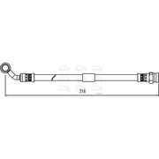 Apec Brake Hydraulic Hose Line Rear HOS4030
