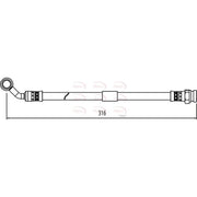 Apec Brake Hydraulic Hose Line Rear HOS4030