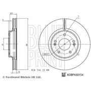 Blue Print 2 x Front Brake Discs ADBP430154