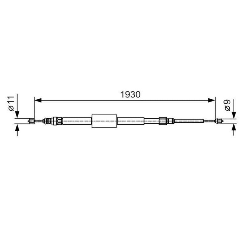 Bosch Handbrake Cable Right Rear 1 987 482 011