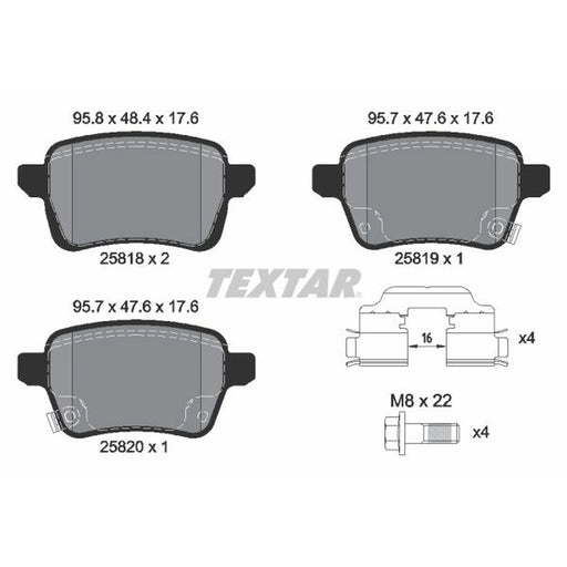 Textar Rear Brake Pad Set 2581802