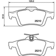 Mintex Rear Brake Pad Set MDB3150