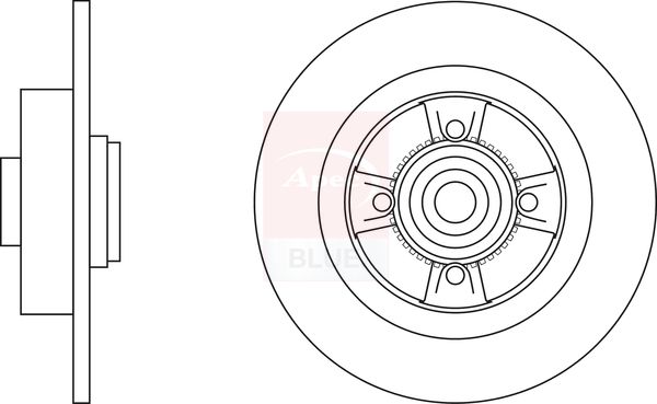 Apec 2 x Brake Disc Set Solid