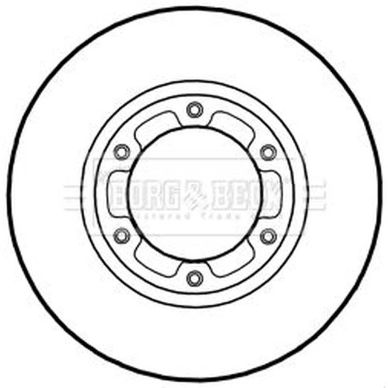 Borg & Beck 2 x Solid Brake Discs BBD6019S