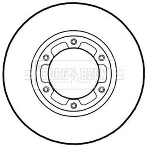 Borg & Beck 2 x Solid Brake Discs BBD6019S