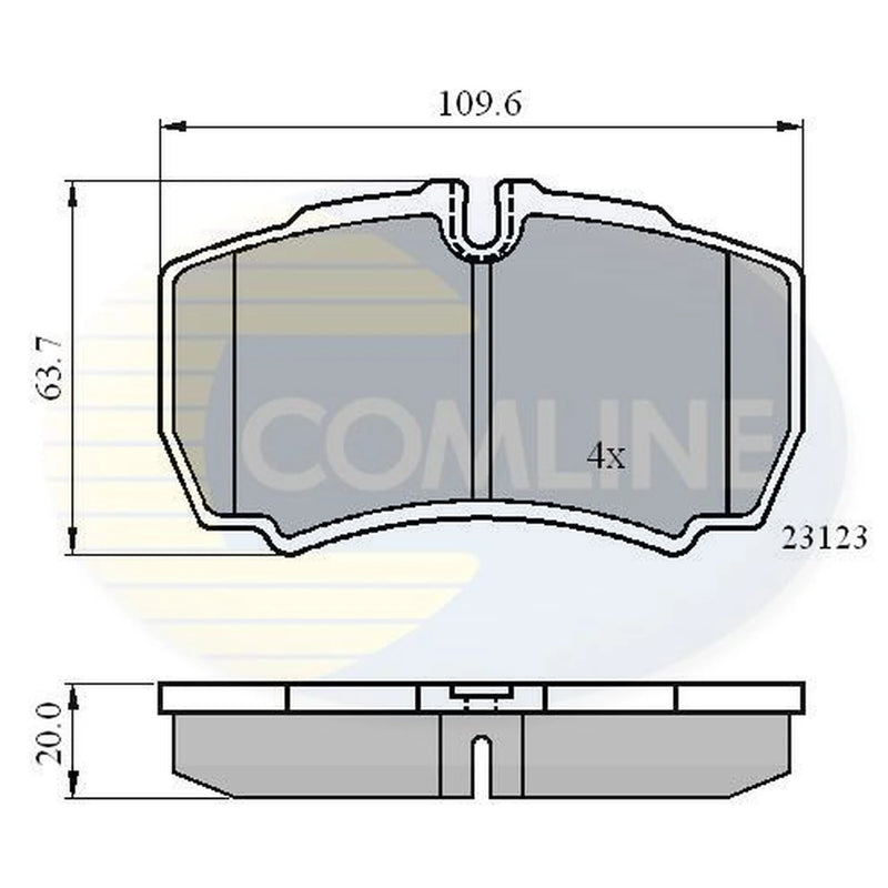 Comline 4 x Rear Brake Pad Set CBP01034