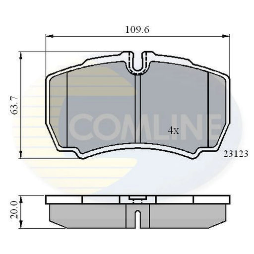 Comline 4 x Rear Brake Pad Set CBP01034