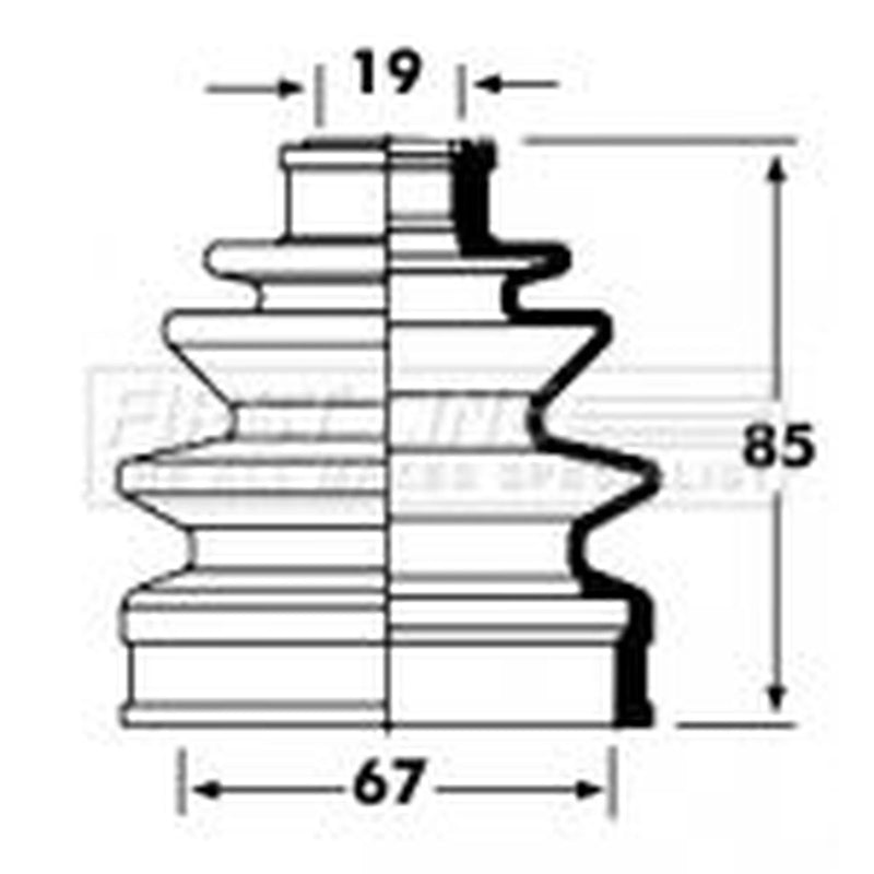 First Line Drive Shaft Bellow Kit Front Left FCB2355