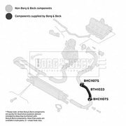 Borg & Beck Intercooler Turbo Charge Air Hose Lower BTH1033