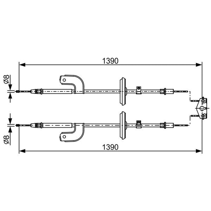 Bosch Handbrake Cable Centre 1 987 482 459