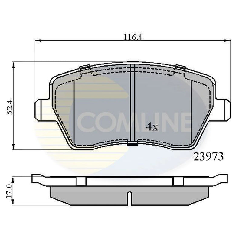 Comline 4 x Front Brake Pad Set CBP0984