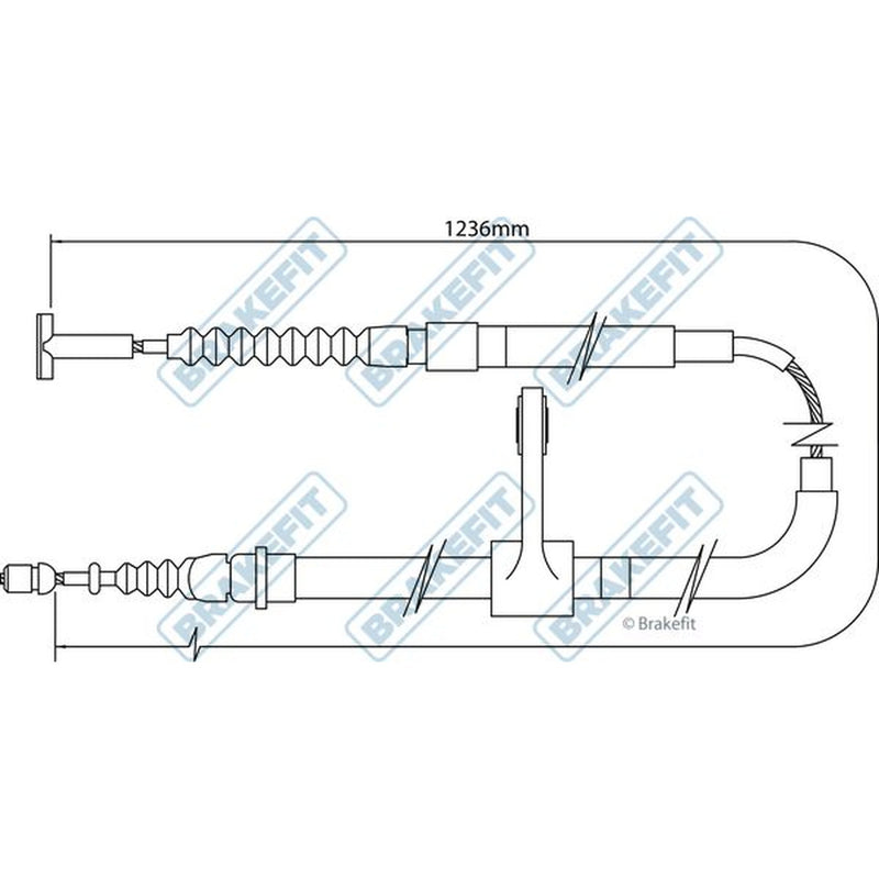 Apec Handbrake Cable Left Rear BBC3005