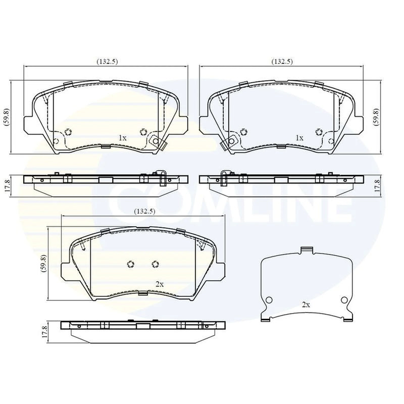 Comline 4 x Front Brake Pad Set CBP32408