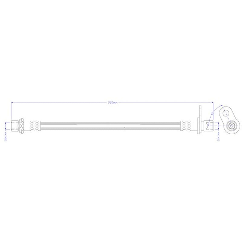 Juratek Brake Hydraulic Hose Line Rear JBH1579L