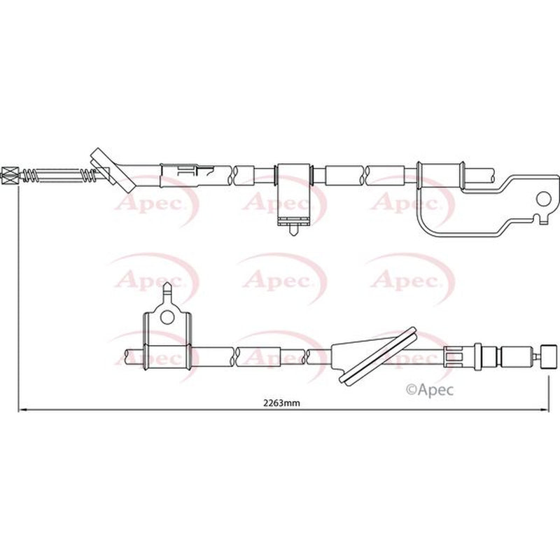 Apec Handbrake Cable Right Rear CAB1215