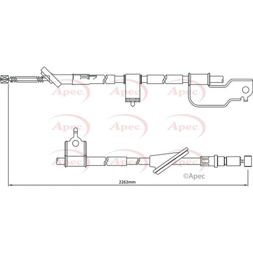 Apec Handbrake Cable Right Rear CAB1215