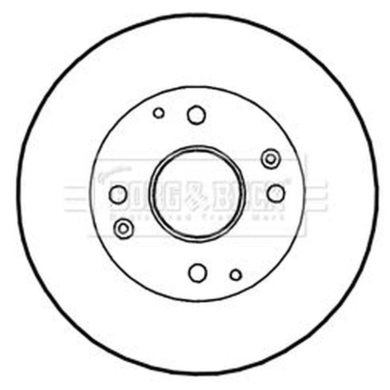 Borg & Beck 2 x Solid Rear Brake Discs BBD4350