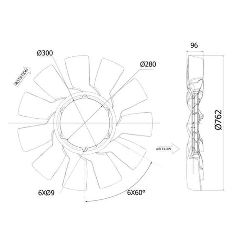Mahle Radiator Cooling Fan Blade CFW 86 000P