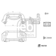 Febi Brake Caliper Carrier Front Axle Right 198709